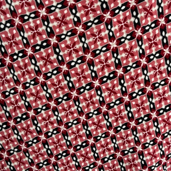 LOFT Outlet Henley Flounce Black and Pink Floral Print Ladies‎ Dress, L - Picture 5 of 5